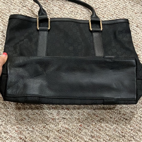 GG Canvas Small/Dollar Calf Nero - Gucci Outlet Handbag - Made in Italy 341536 - Picture 16 of 17